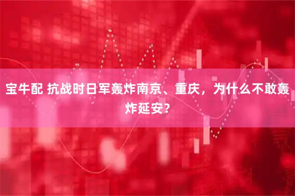 宝牛配 抗战时日军轰炸南京、重庆,为什么不敢轰炸延安?